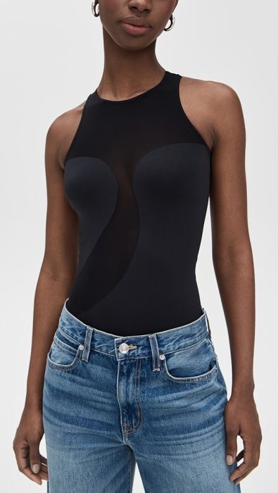 Wolford Satin Sheer Bodysuit