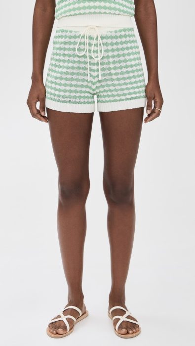 Zimmermann Everley Scallop Knit Shorts