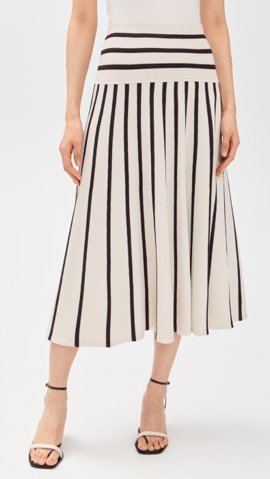 Zimmermann Illuminate Stripe Midi Skirt