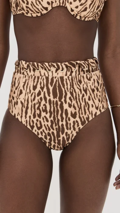 Zimmermann Cascadian High Waist Bikini Bottoms