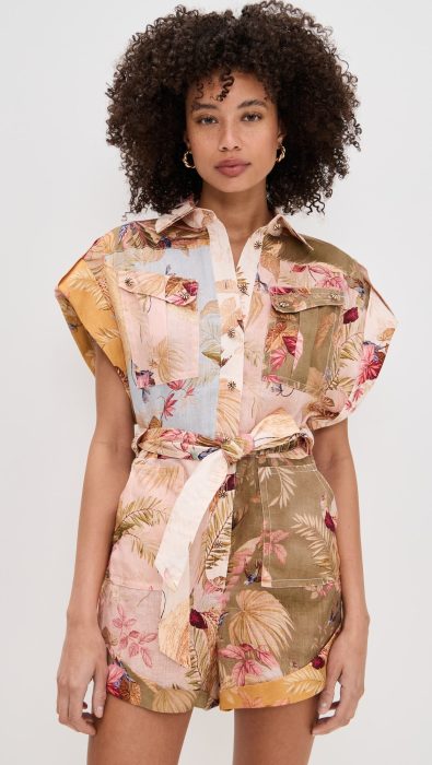 Zimmermann Ascension Cuffed Playsuit