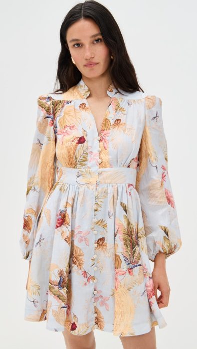 Zimmermann Ascension Plunge Mini Dress