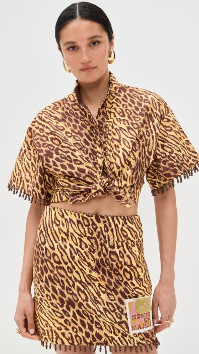 Zimmermann Coco Beaded Fringe Shirt