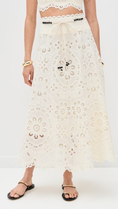 Zimmermann Rhiannon Embroidered Skirt