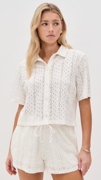 Z Supply Madrid Eyelet Top